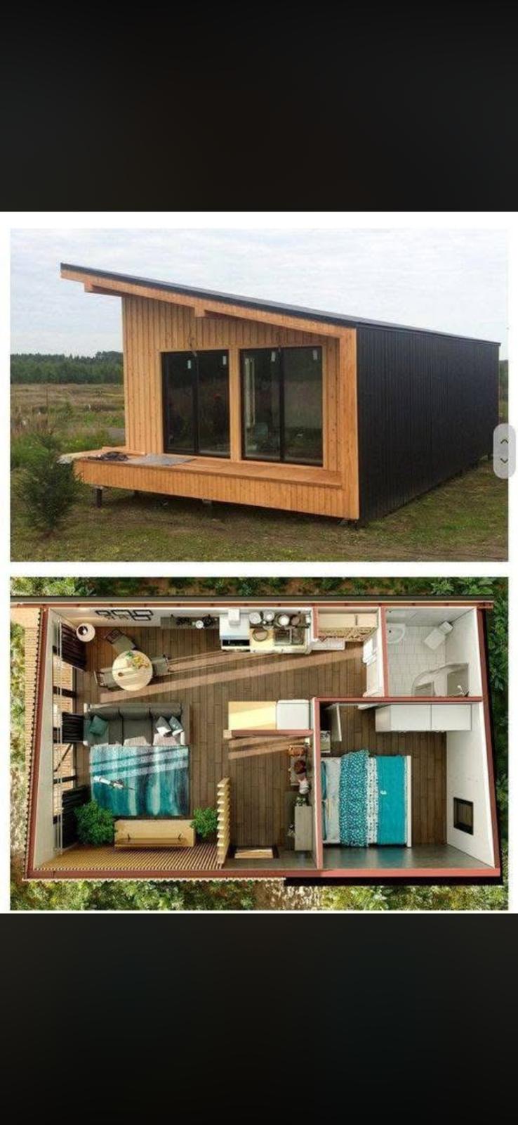 Casa de madera interior acogedor