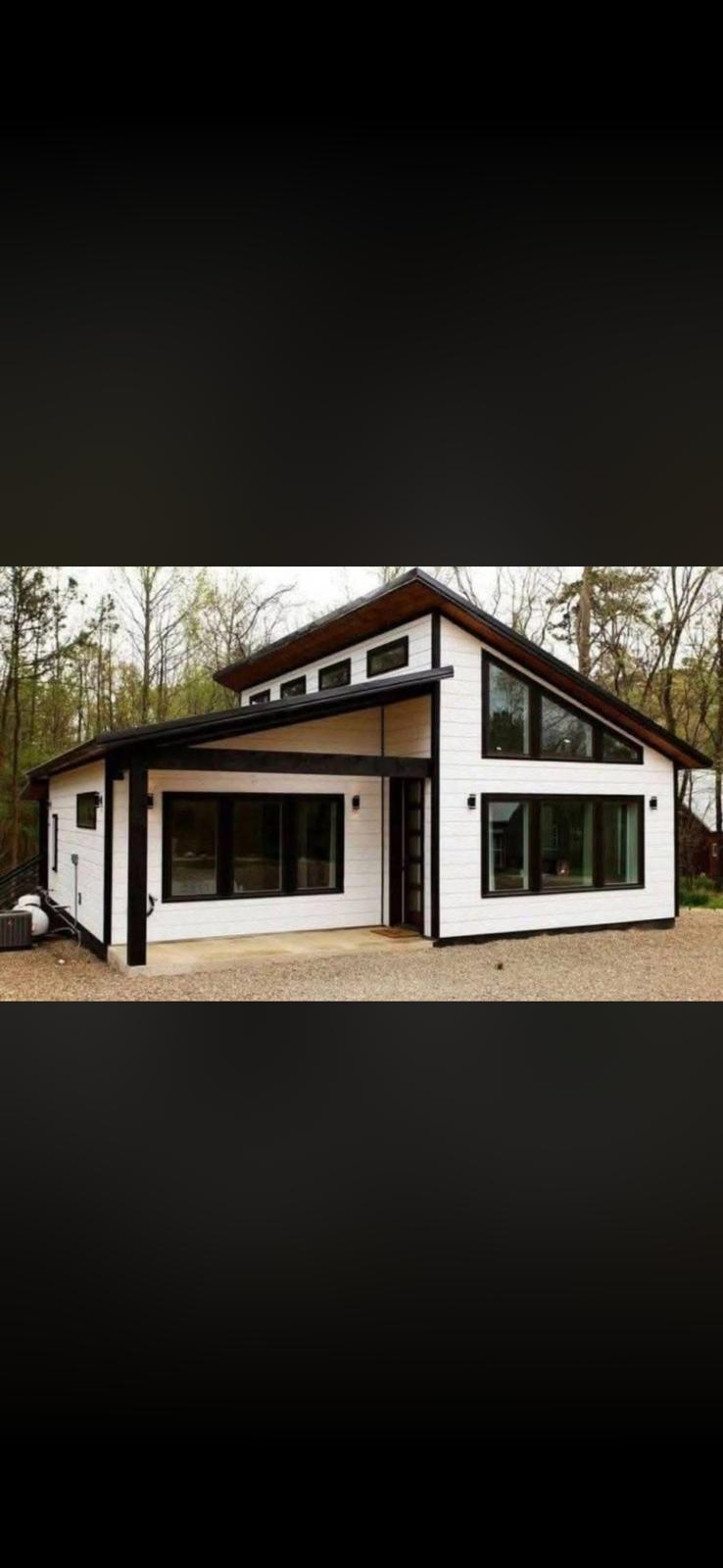 Casa de madera con vistas