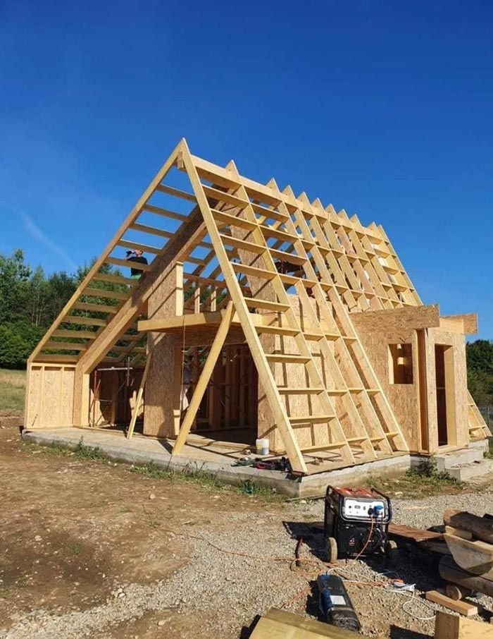 Casa de madera estilo rústico